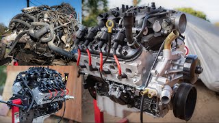 BUILDING A 250 JUNKYARD CHEVY LS IN 12 MINUTES  500HP ENGINE REBUILD TIMELAPSE [upl. by Idak588]