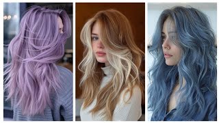 Different wavy hair dye color ideas for girls 2k24❤ [upl. by Odilia]