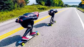 Top Speed Challenge raw run  Downhill Longboard Skate extreme speed [upl. by Anihsit]