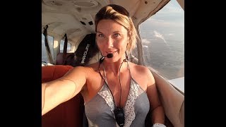 Cessna 172SP Gyrocopter Girl Flying in Florida Key West with cute female flight instructor [upl. by Hillari]