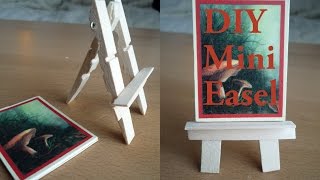 Mini Easel made from Recycled Clothes Pegs DIY Tutorial [upl. by Mumford961]