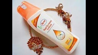 Ayur Sunscreen Lotion SPF 15 Review in Hindi [upl. by Clein]