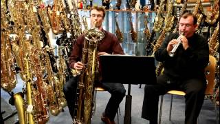 Soprillo amp Tubax Contrabass Saxophone Duet [upl. by Schreibe238]