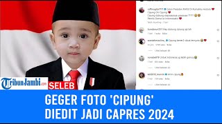 Geger Foto Rayyanza Cipung Diedit Jadi Capres 2024 [upl. by Beyer548]