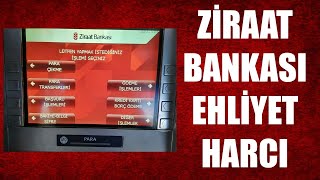 ZİRAAT BANKASI ATMDEN EHLİYET SINAV HARCI YATIRMA [upl. by Neoma]