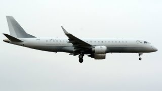 Omniflys Embraer Lineage1000 landing runway 14 at ZRH [upl. by Brodench]