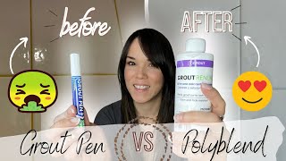 Make Grout Look New Grout Pen vs Polyblend Grout Renew [upl. by Lewis943]