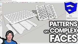 PATTERNS ON COMPLEX Faces with Flowify for SketchUp [upl. by Kiefer]