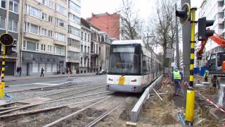 Video 1276 Antwerpen De Lijn Trams Centraal Station 4 Mar 2014 [upl. by Vachell]