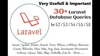 Most Important 30 Laravel Queries  All in One Video [upl. by Annavas548]