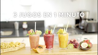 3 JUGOS EN 1 MINUTO  Recetas Granix [upl. by Tybald]