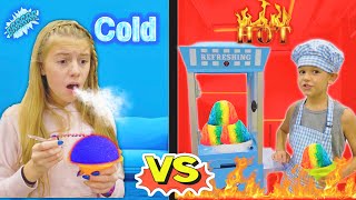 FroZen Hot vs Cold Challenge with Az amp Savannah [upl. by Marchak]