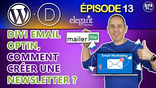 Divi email optin comment créer une Newsletter pour WordPress   Email marketing débutant [upl. by Jilli741]