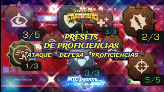 mtcimortal PRESETS de proficiênciasataquedefesaproficiências  Marvel torneio de campeões [upl. by Santiago]