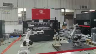 EKO press brake with Estun robot [upl. by Kilmarx]