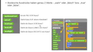 10 Boolesche Ausdrücke  Werte  Der Scratch  Kara  Simulator [upl. by Syhr]