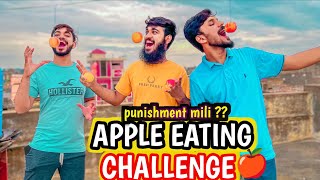 APPLE EATING WITHOUT HANDS VERY FUNNY  CHALLENGE VLOG💪🍎1million view  sk vlog [upl. by Aiderfla]