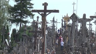 THE HILL OF CROSSES Siauliai Lithuania [upl. by Suoiradal]