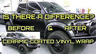 CERAMIC COATED SATIN BLACK WRAP BEFORE AND AFTER WALKAROUND FORD RAPTOR [upl. by Christen]