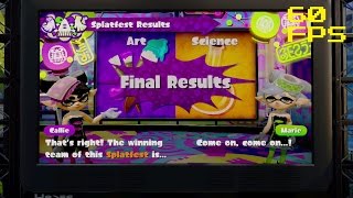 60 FPS Splatfest Results Art vs Science  Splatfest  Splatoon [upl. by Ahsenra]