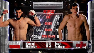 KSW Free Fight Mamed Khalidov vs Scott Askham 2  KSW 65 [upl. by Aneelad]