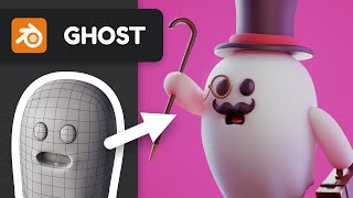 Ghost in Blender 290  3D Modeling Timelapse [upl. by Eendys]