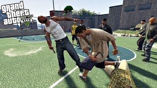 JOINING A GANG  HUGE BRAWL GTA 5 Mods [upl. by Eiloj]