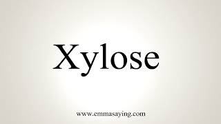 How To Pronounce Xylose [upl. by Ayanal]