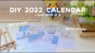 How to make desk calendars at home 🖨 printer settings using Canon Pixma 🌼 sticker business vlog [upl. by Ming]