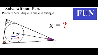 595 Angle in circle in triangle [upl. by Kalam]