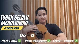 Tuhan Selalu Menolongku  Clarisa Dewi  Tutorial Chord Gitar Untuk PEMULA  Mudah Banget [upl. by Rez]