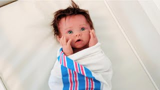 Silicone Baby Girl Gets Adopted At Hospital Role play [upl. by Akinahs]