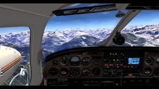 WINTER IN THE ALPS  Mountain flying in XPlane 10  Megève to Courchevel [upl. by Etireugram784]