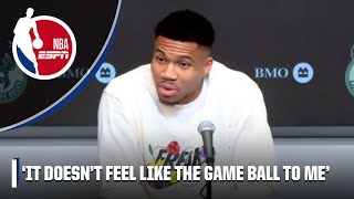 Giannis Antetokounmpo addresses postgame altercation with Pacers over game ball  NBA on ESPN [upl. by Hesther]