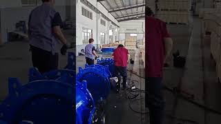 Double eccentric butterfly valve manufacturing workshop [upl. by Nyltyak]