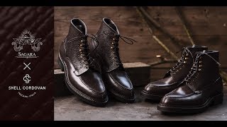 Hatch grain Shell Cordovan Boots making [upl. by Llyrrad]