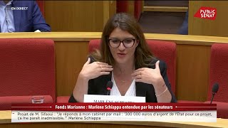 Fonds Marianne  Marlène Schiappa en difficulté sur l’arbitrage qui a exclu SOS Racisme [upl. by Mushro]