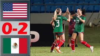 USA vs Mexico Highlights  2024 Concacaf Womens Gold Cup  2262024 [upl. by Ainaled19]