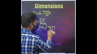 DIMENSIONAL FORMULA OF UNIVERSAL GRAVITATIONAL CONSTANT 🔥 dimensionalformula physics shorts [upl. by Ayotl651]