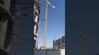 CRANE GOOD MORNING towercrane potain construction craneoperator constructionequipment crane [upl. by Anav]