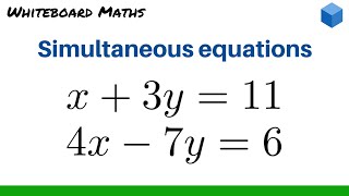 Solving simultaneous equations by substitution [upl. by Lever]