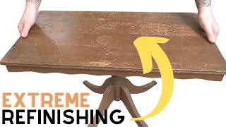 RESTORING a vintage walnut side table  WOOD REFINISHING with ODIES OIL [upl. by Robenia]