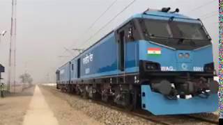 First 12000HP freight locomotiveWAG12under test at Madhepura in ECR [upl. by Yebot]