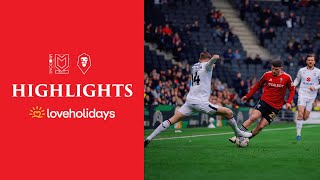 HIGHLIGHTS  MK Dons 31 Salford City [upl. by Ewart]