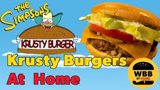 How To Make A Krusty Burger From The Simpsons At Home Krusty Burger The Simpsons Copycat Recipe [upl. by Nhguavoj]