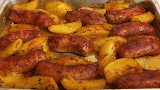 LINGUIÇA ASSADA COM BATATA  Receitas da Josi [upl. by Eecyac]