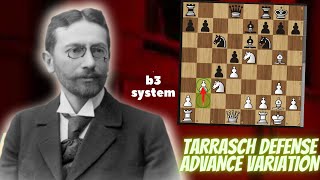 How to play the Tarrasch Defense Correctly D34 Tarrasch Defense Advance Variation b3 continuation [upl. by Hafirahs28]