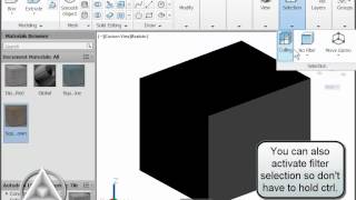 How to Apply AutoCAD rendering material to faces [upl. by Nealson]