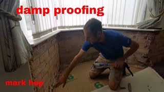 Damp proofing a wall rising damp [upl. by Roana]