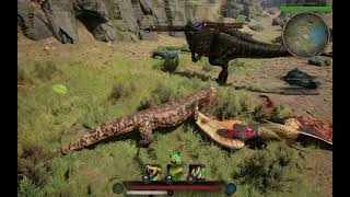 The venom lizard Life of a Megalania Path of Titans Gameplay [upl. by Ubana]